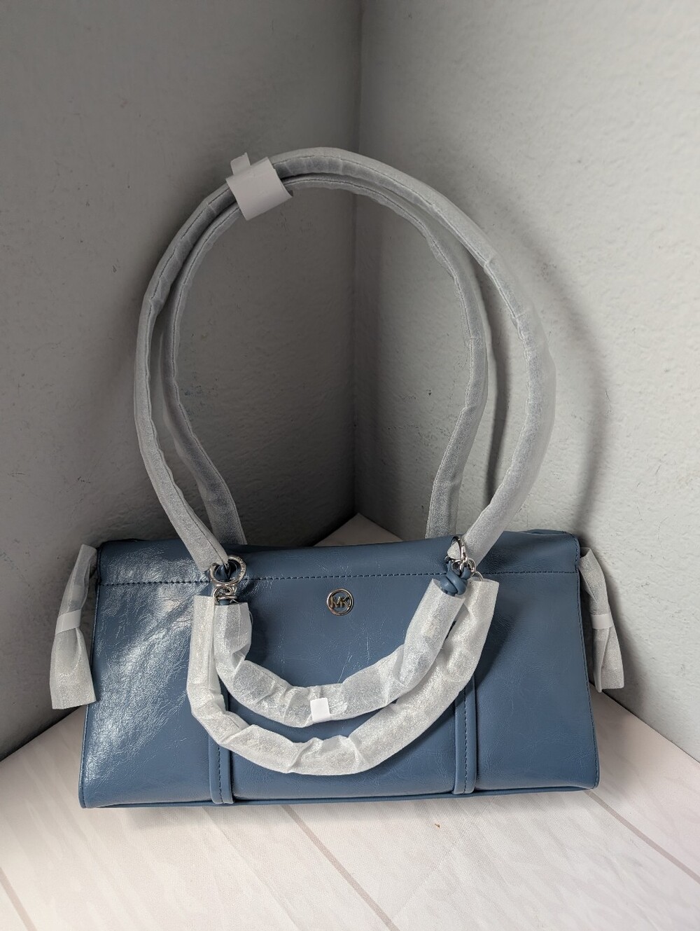 NWT Michael Kors Matilda Small Cinched Shoulder Bag In Denim